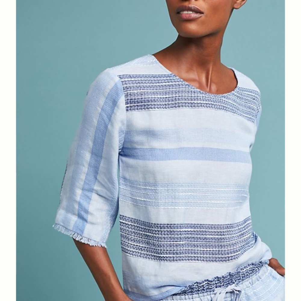 Cloth & Stone Textured Stripe Pullover